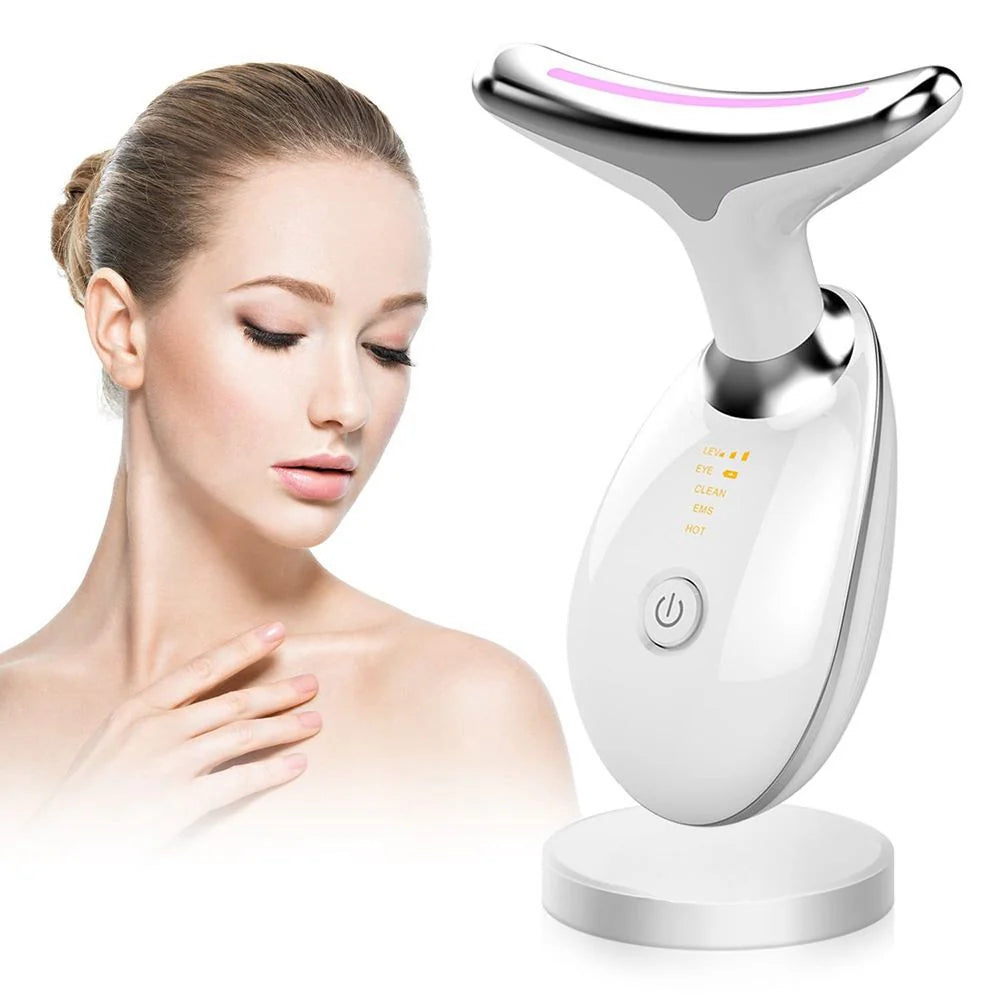 Estimulador Facial LED 3 en 1 — Reafirma, Suaviza y Mejora la Luminosidad de la Piel